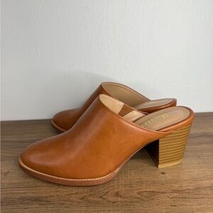 Elegant Tan Leather Women's Heels